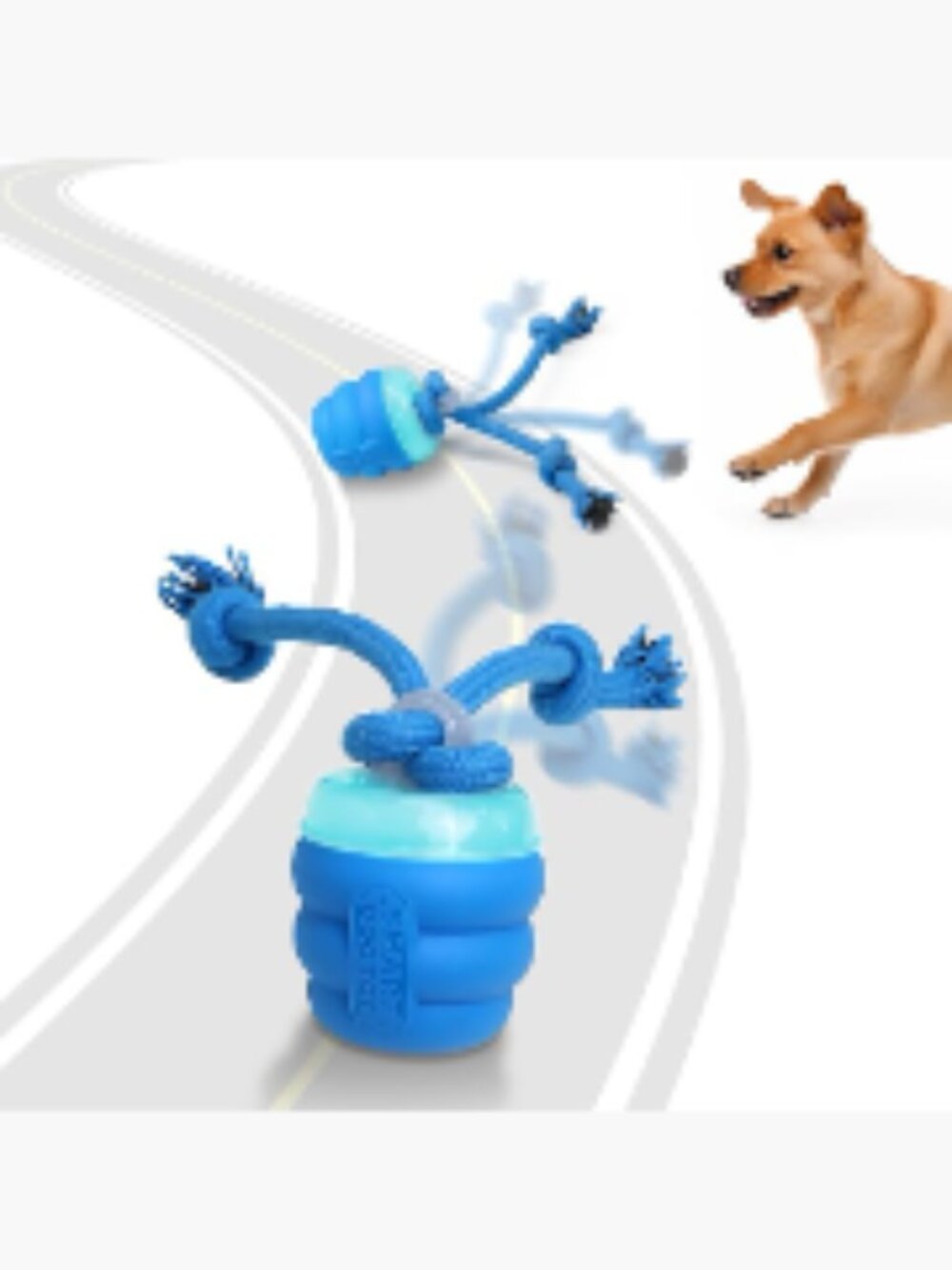 Interactive Motion Activated Dog Toy with Squeaky Sound, Rechargeable, for